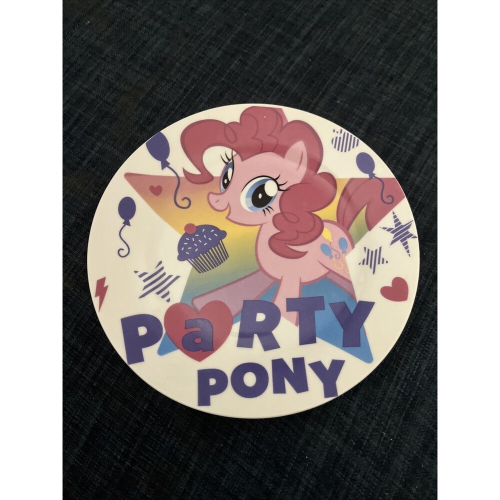 2015 My Little Pony Pink Birthday Ceramic Plate Licensed Hasbro Rare Party Pony